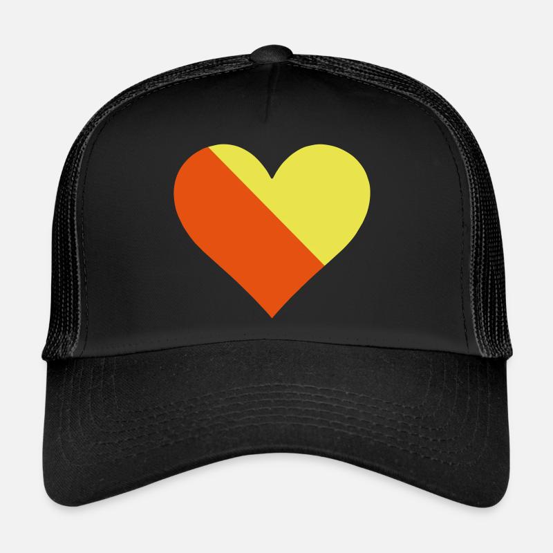 LENS Herz - Trucker Cap - Schwarz/Schwarz