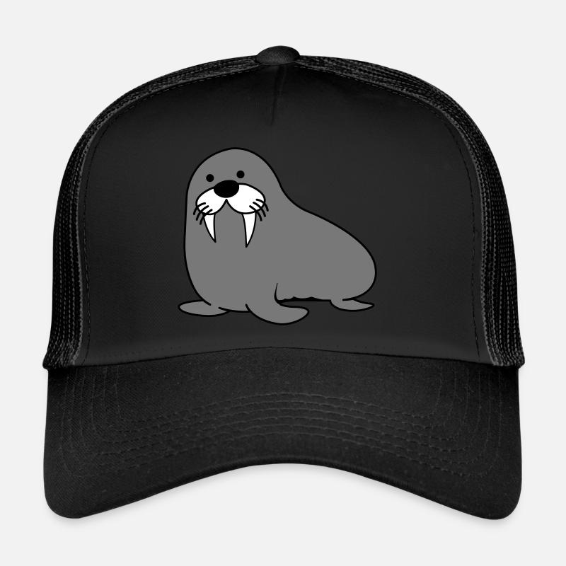 seehund - Trucker Cap - Schwarz/Schwarz