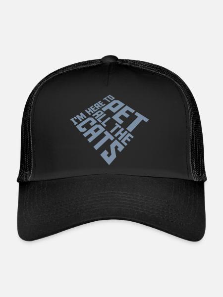 Animaux de compagnie tous les chats - Casquette trucker  - noir/noir - Devant