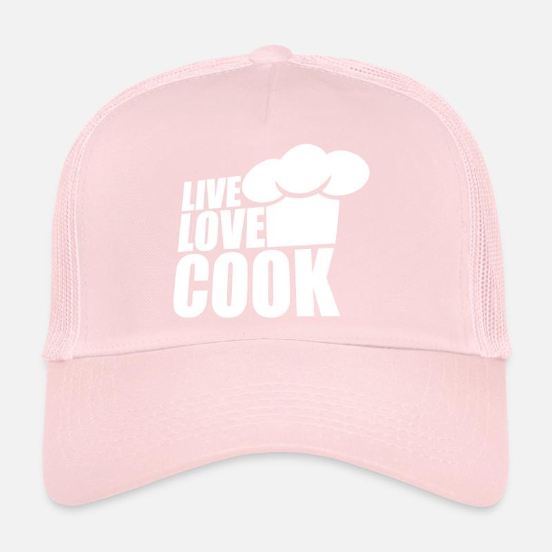Live Love Cook Life Love Cooking Kitchen Master Trucker Cap