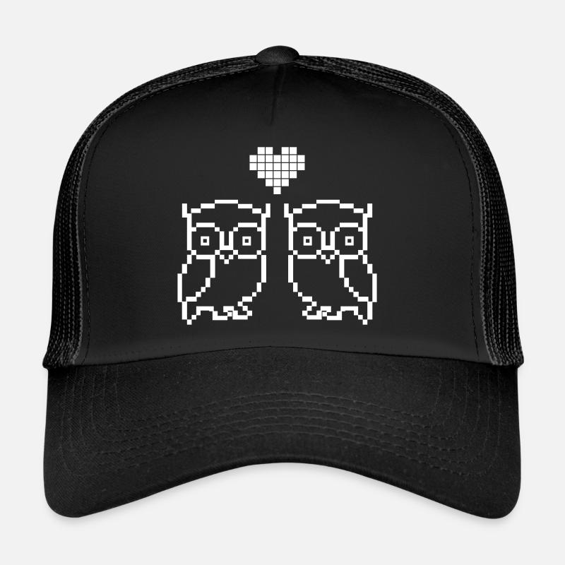 Owl Pixel Love Trucker Cap