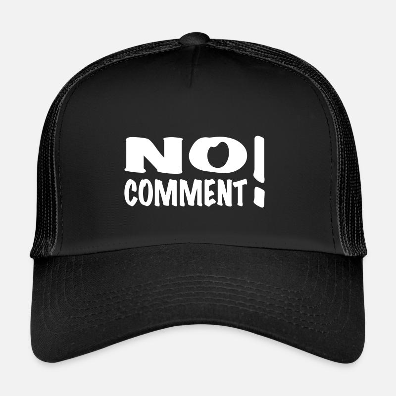 KEIN KOMMENTAR! - Trucker Cap - Schwarz/Schwarz