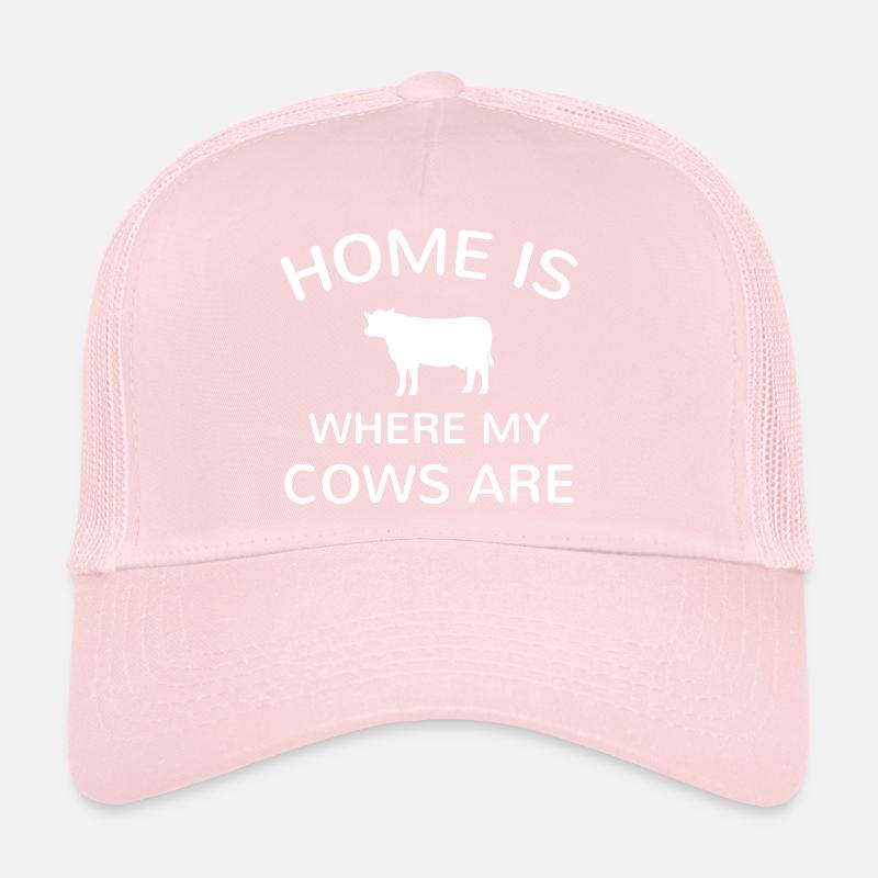 Maison où mes vaches vache fermier fermier ferme Casquette trucker 