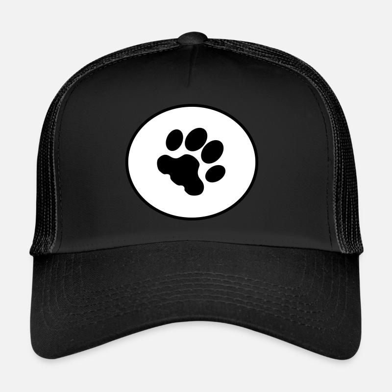 Pfotenabdruck - Trucker Cap - Schwarz/Schwarz