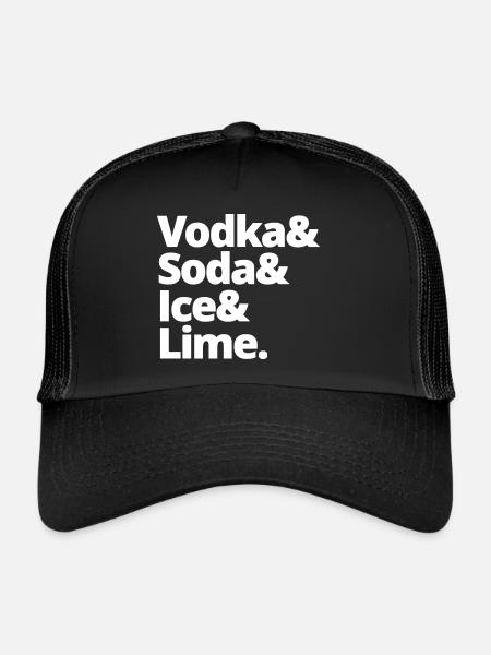 CHEMISE DE CADEAUX DE COCKTAIL DE VODKA DE VODKA DE GLACE DE VODKA SODA - Casquette trucker  - noir/noir - Devant