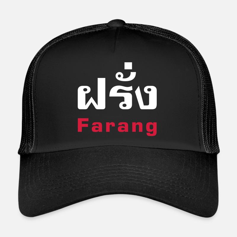 Farang / Thai for Westerner - Thai Language - Trucker Cap - black/black