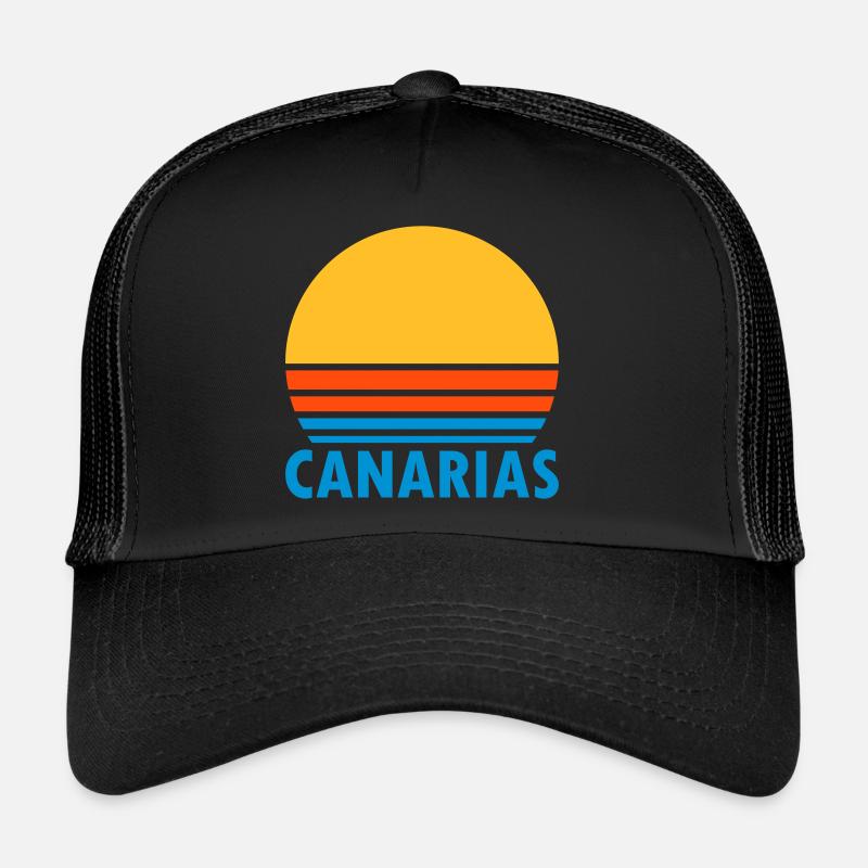 Canarias (soleil fractionné) - Casquette trucker  - noir/noir
