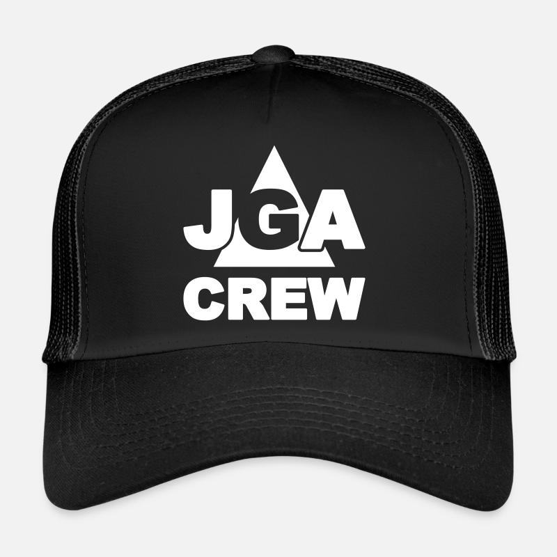 JGA Crew - Trucker Cap - Schwarz/Schwarz