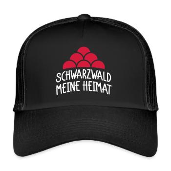Schwarzwald meine Heimat - Trucker Cap - Schwarz/Schwarz - Vorne