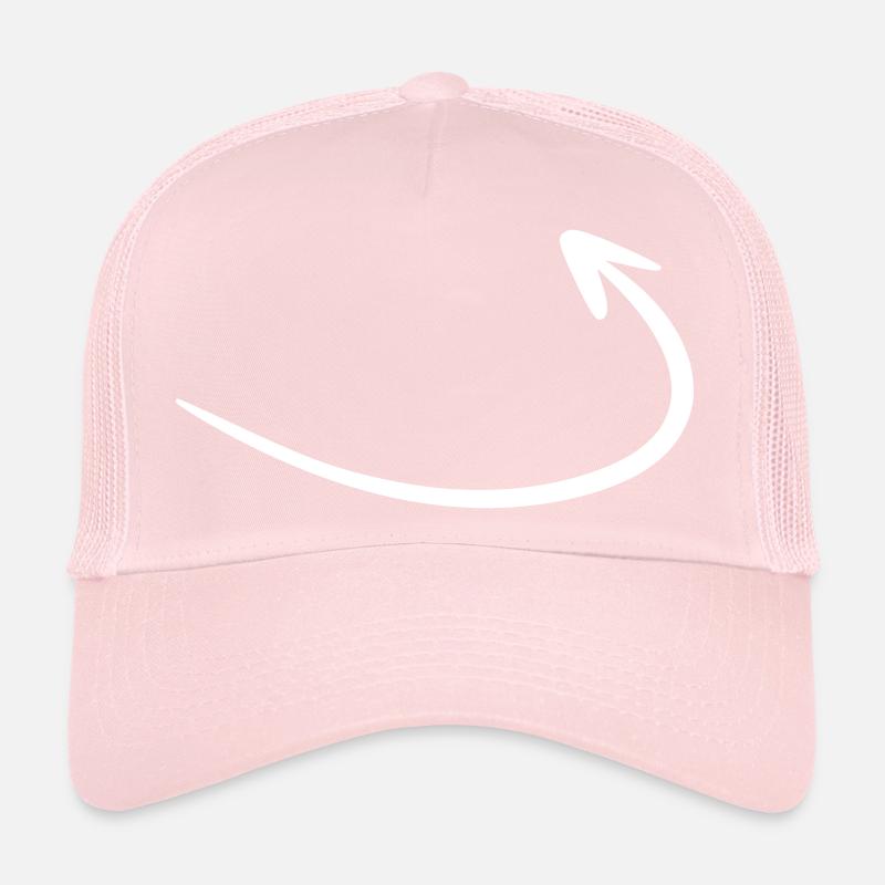 Arrow drawing sketch white Trucker Cap