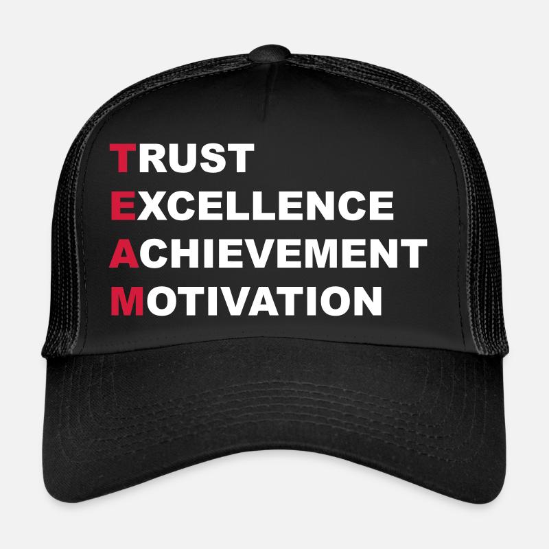 Travail d’Équipe - Casquette trucker - noir/noir