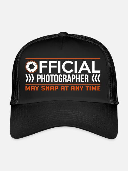 Official Photographer lustig - Trucker Cap - Schwarz/Schwarz