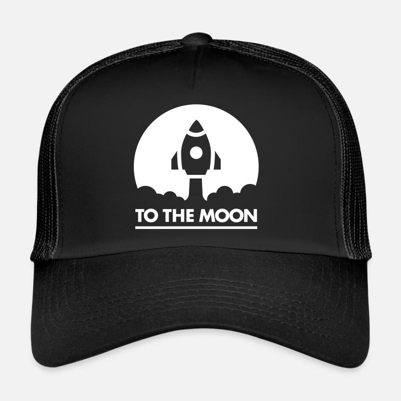 To The Moon - Trucker Cap - Schwarz/Schwarz