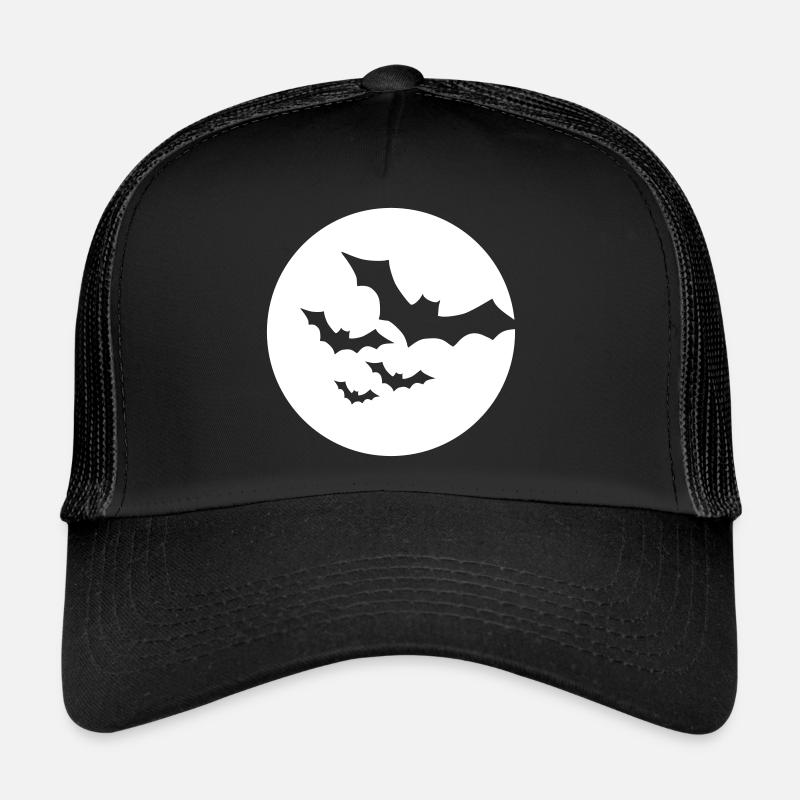 Fledermaus - Trucker Cap - Schwarz/Schwarz