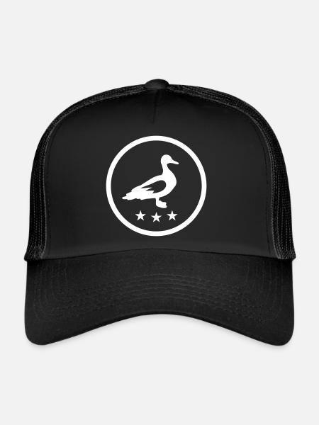 Animal canard - Casquette trucker  - noir/noir - Devant