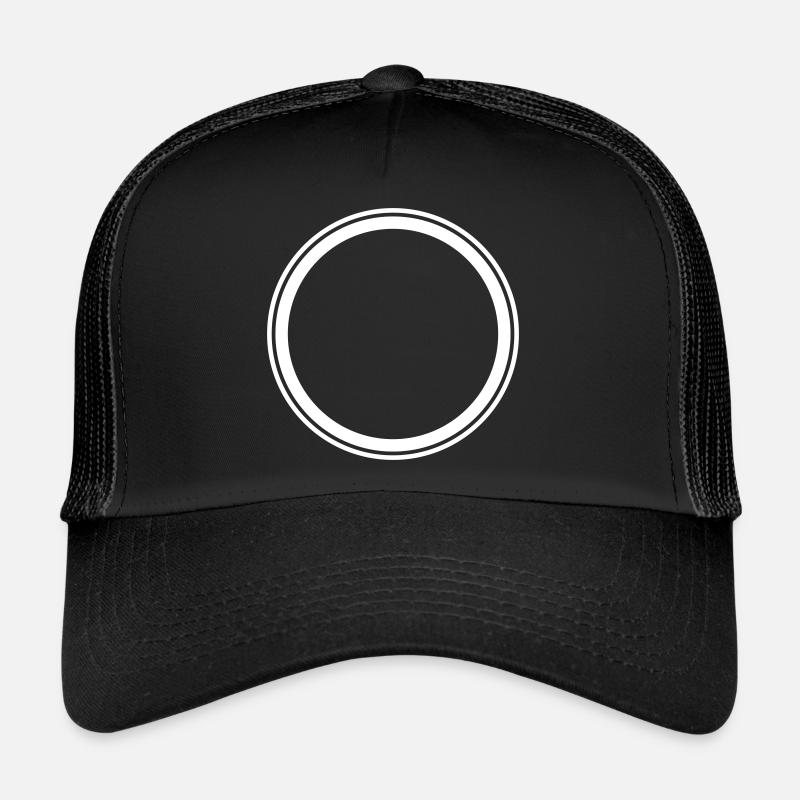 Kreis Leer Symbol Platzhalter - Trucker Cap - Schwarz/Schwarz