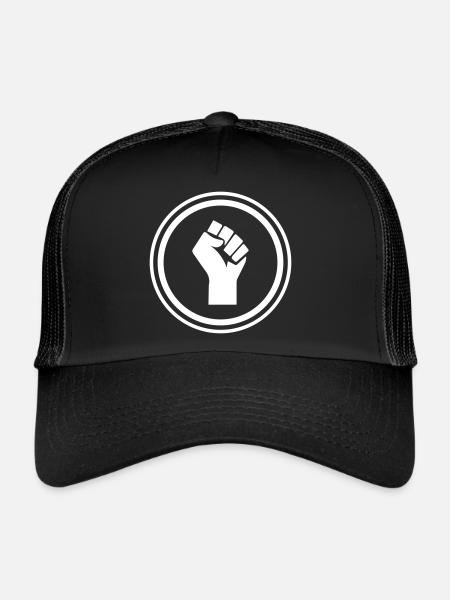Main Faust - Casquette trucker  - noir/noir - Devant