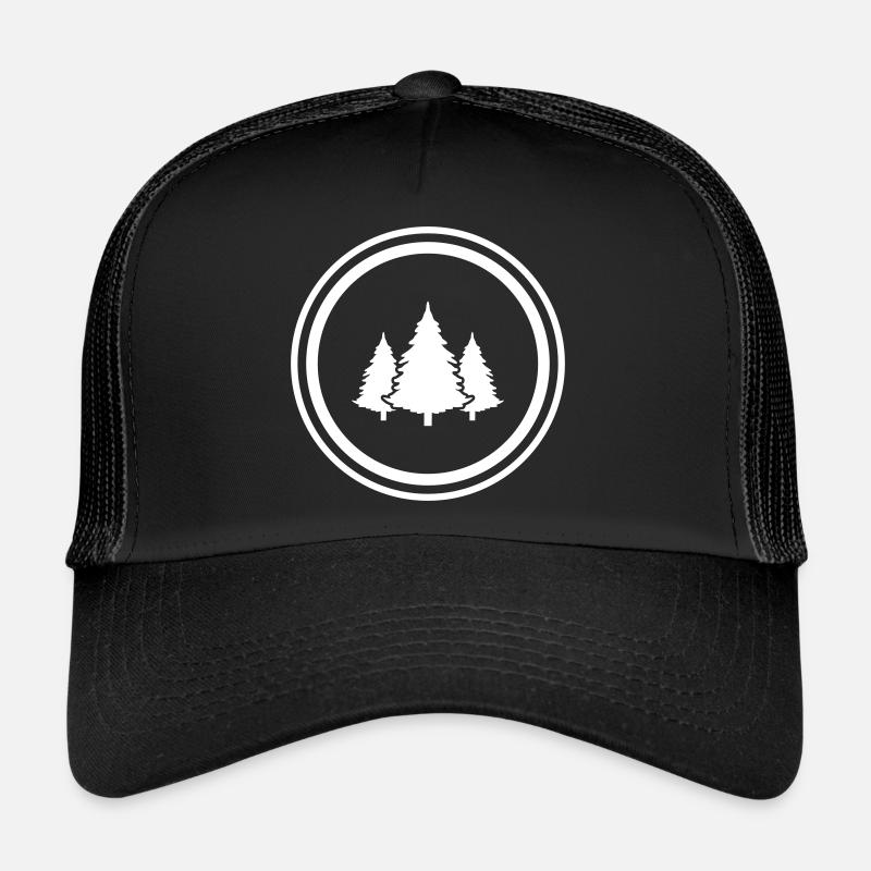 Baum Wald Tanne - Trucker Cap - Schwarz/Schwarz