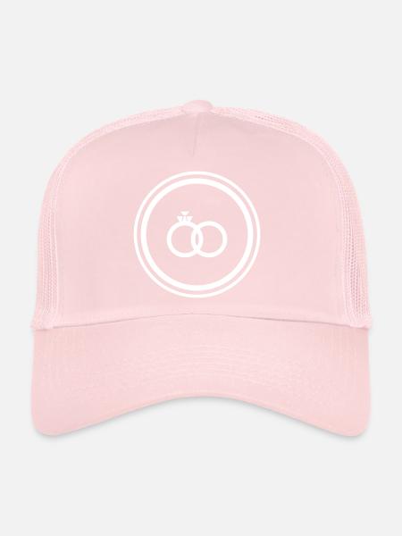 Anneaux de mariage Bague de mariage - Casquette trucker  - rose pâle - Devant