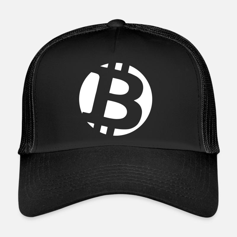 Bitcoin Logo BTC - Trucker Cap - Schwarz/Schwarz