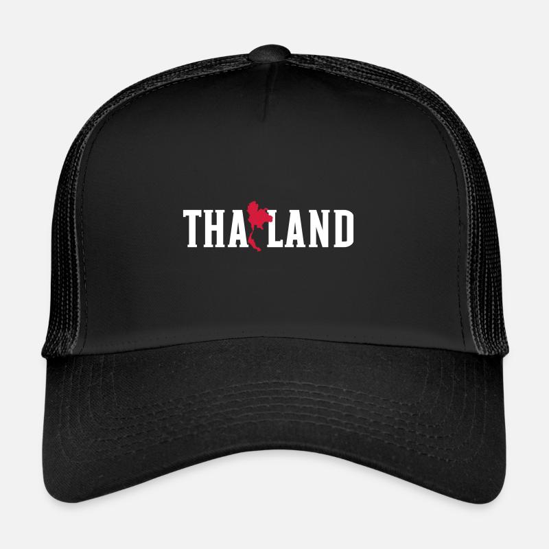 La Thaïlande - Casquette trucker  - noir/noir