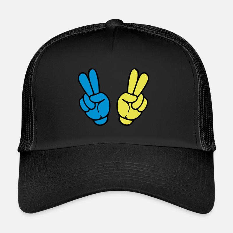 hand peace comic symbol frieden Trucker Cap