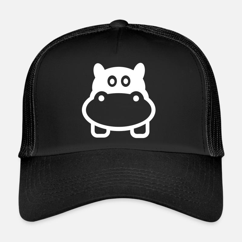 hippopotame - Casquette trucker  - noir/noir
