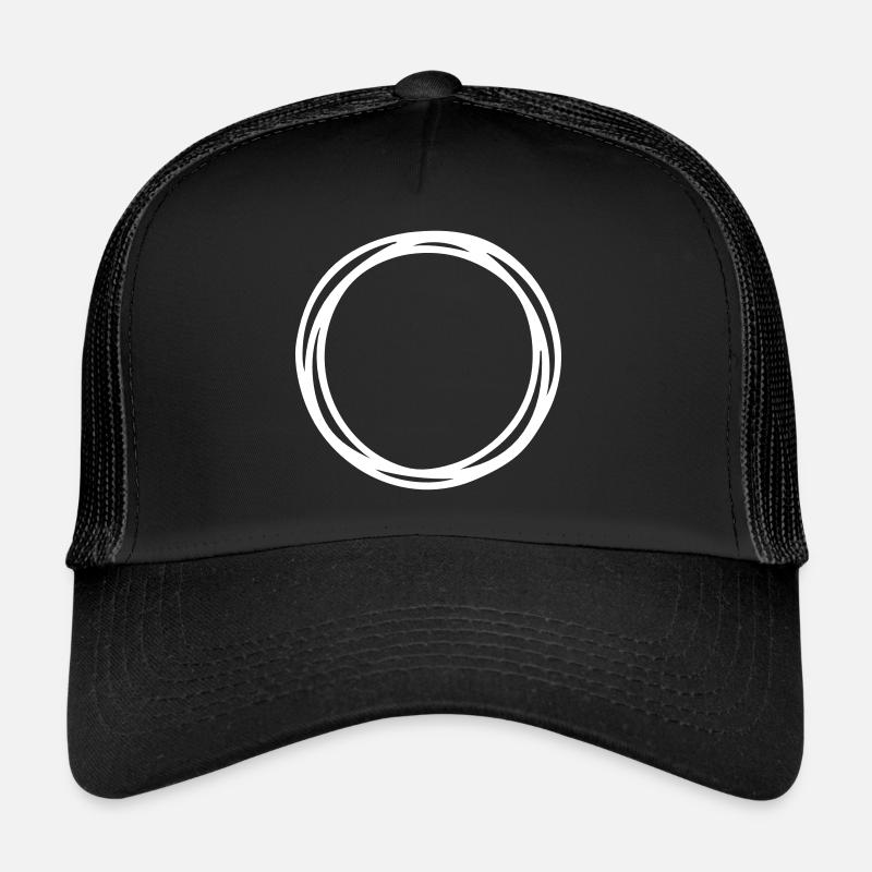 Kreise und Kreise - Trucker Cap - Schwarz/Schwarz