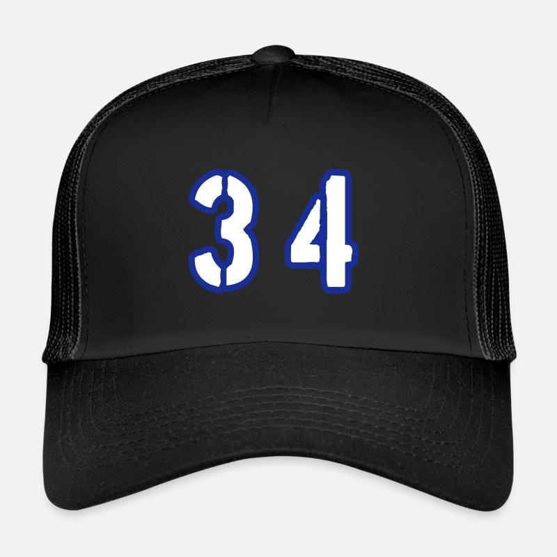 34 Zahl Symbol Trucker Cap
