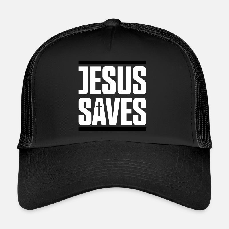 jesus saves - Trucker Cap - Schwarz/Schwarz