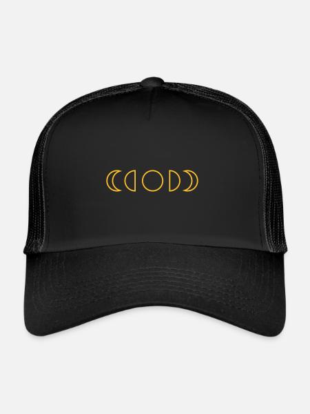 Mond - Trucker Cap - Schwarz/Schwarz - Vorne