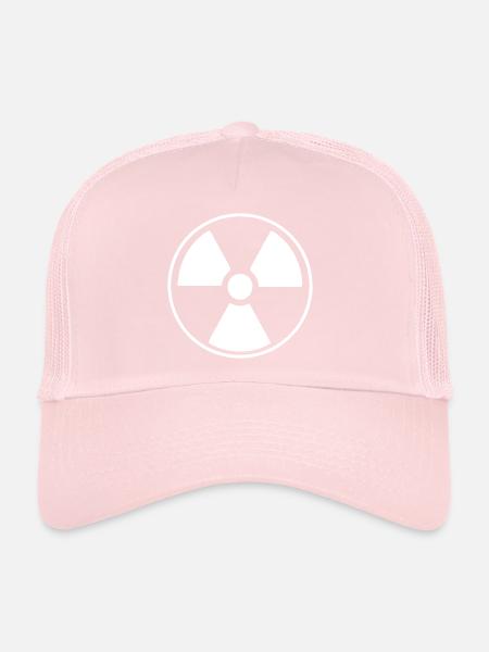 Radioactive Radioactive Symbol Pictogram Vector - Trucker Cap - pale pink - Front