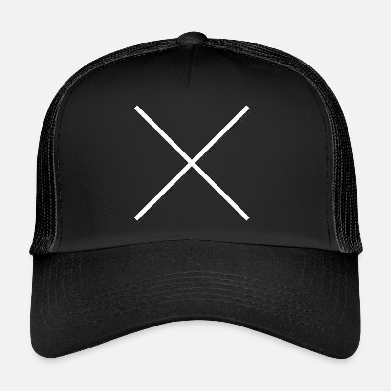 Kreuz - Trucker Cap - Schwarz/Schwarz