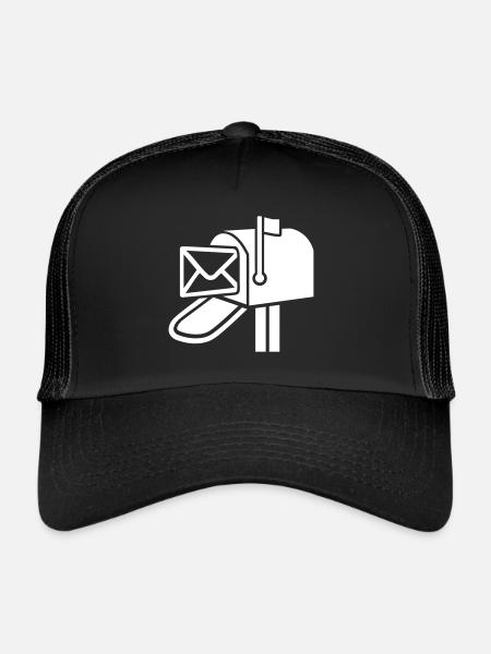 boîte aux lettres - Casquette trucker  - noir/noir - Devant