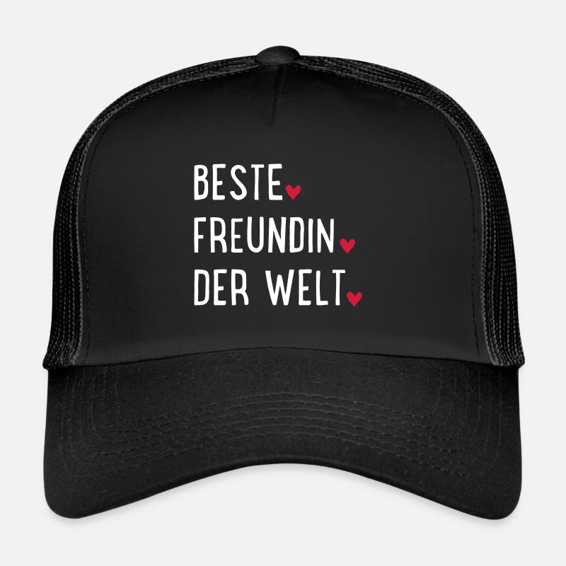 Beste Freundin der Welt - Trucker Cap - Schwarz/Schwarz