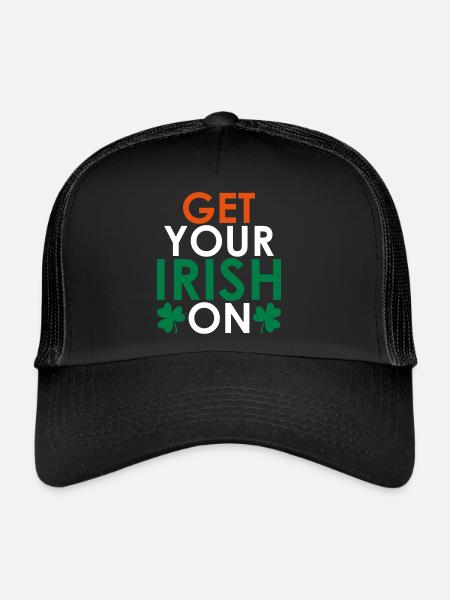 Get your irish on - Trucker Cap - black/black - Front