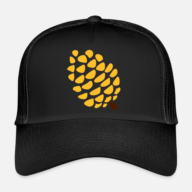 Pine cone pineal gland yoga - Trucker Cap - black/black
