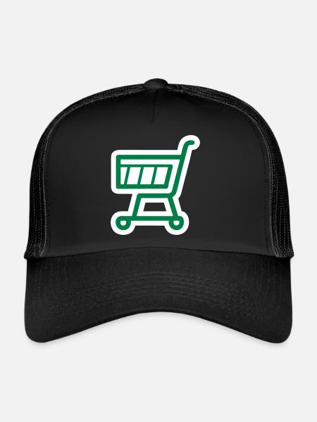 Caddie - Casquette trucker  - noir/noir - Devant