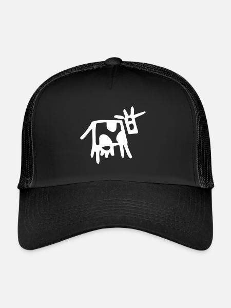 Vache drôle - Casquette trucker  - noir/noir - Devant