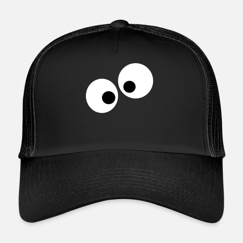 Augen - Trucker Cap - Schwarz/Schwarz