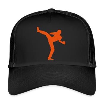 boxe francaise savate - Casquette trucker  - noir/noir - Devant