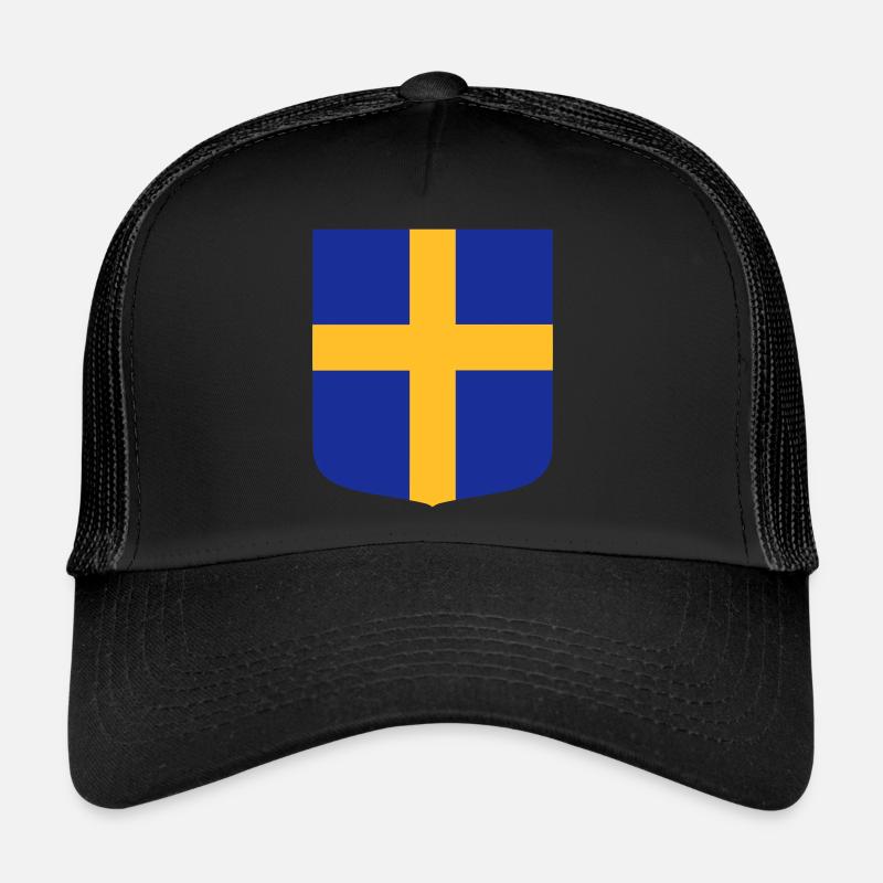 Drapeau bouclier Suède Casquette trucker 