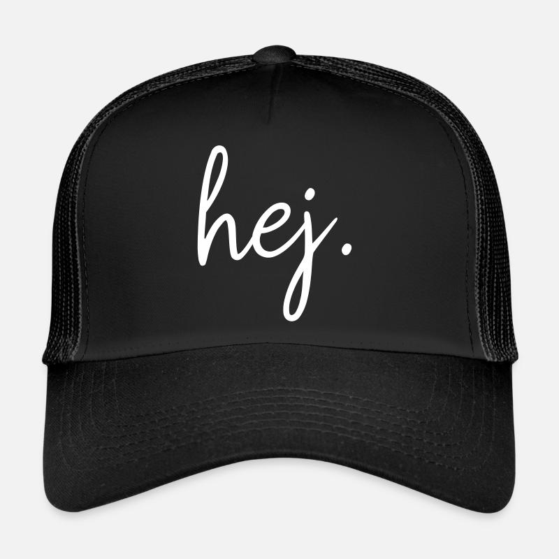 Hej lettering, hej welcome, Swedish Trucker Cap