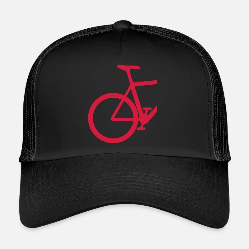Rennrad rear - Trucker Cap - Schwarz/Schwarz