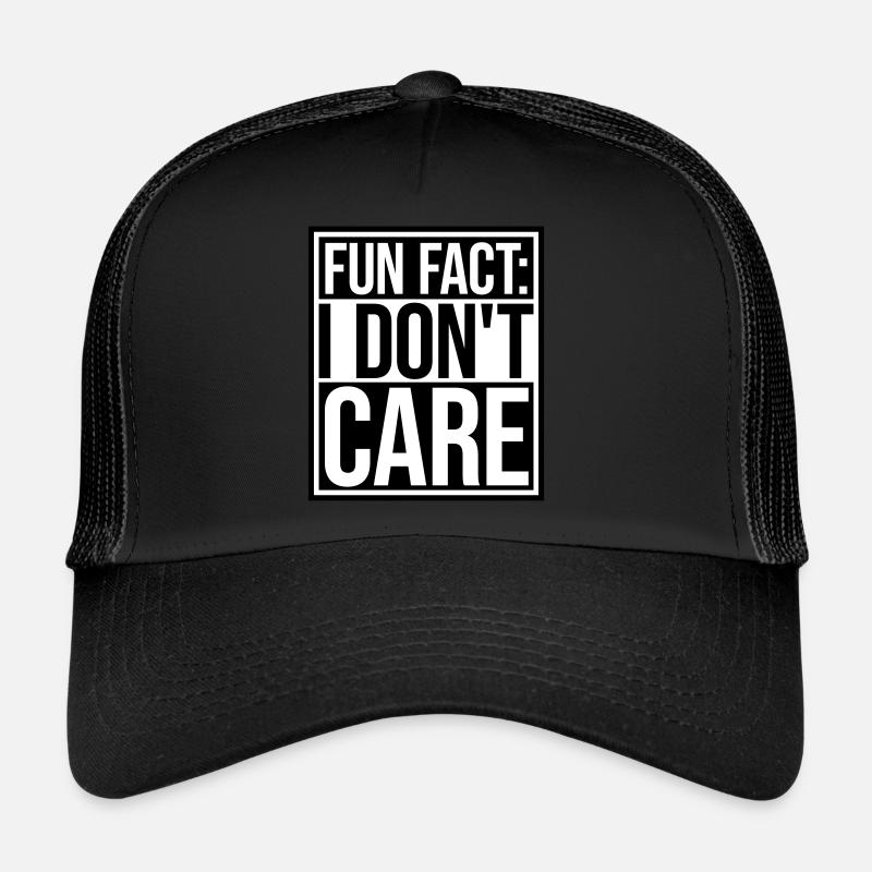 Je me fiche des faits Casquette trucker 