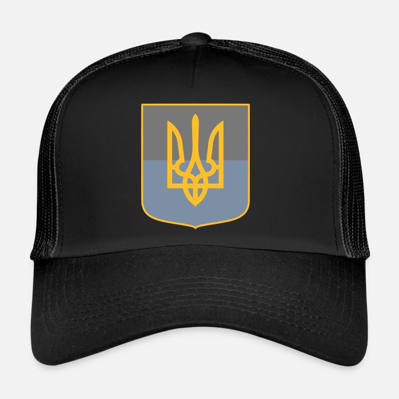 Ukraine - Casquette trucker  - noir/noir
