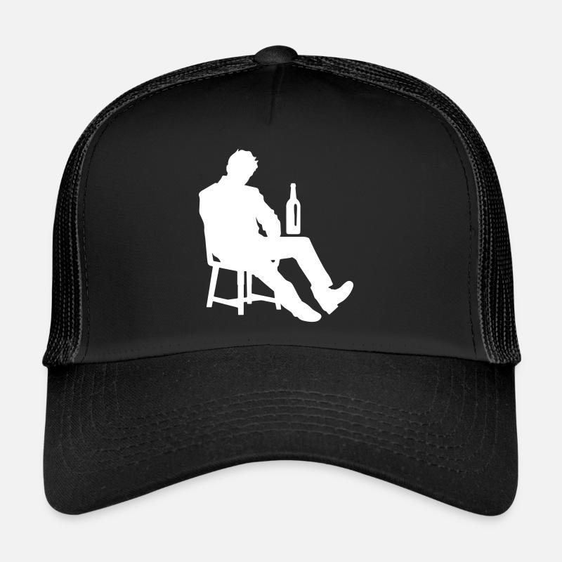 Drunk Man Drinking Drunk Trucker Cap