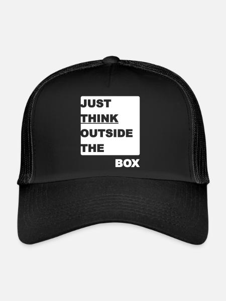 Think outside the box - Trucker Cap - black/black - Front