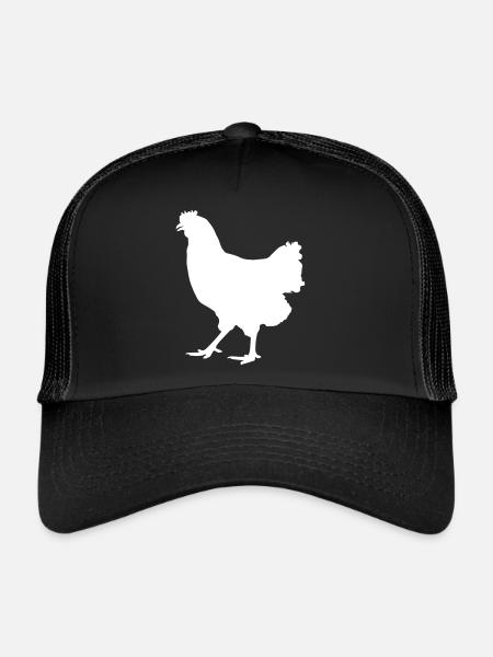 poulet - Casquette trucker  - noir/noir - Devant