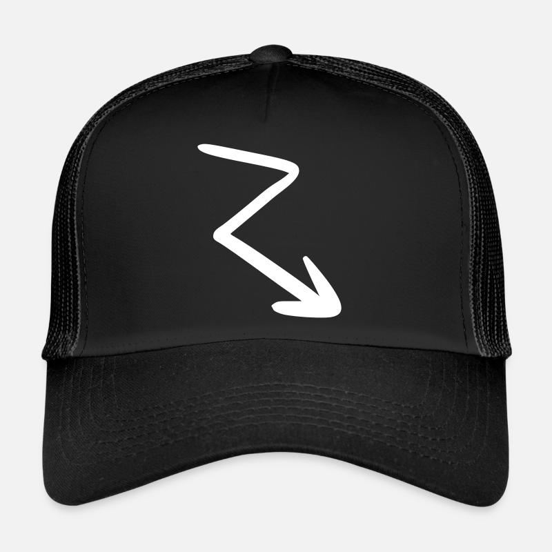Flèche dessin esquisse blanc Casquette trucker 